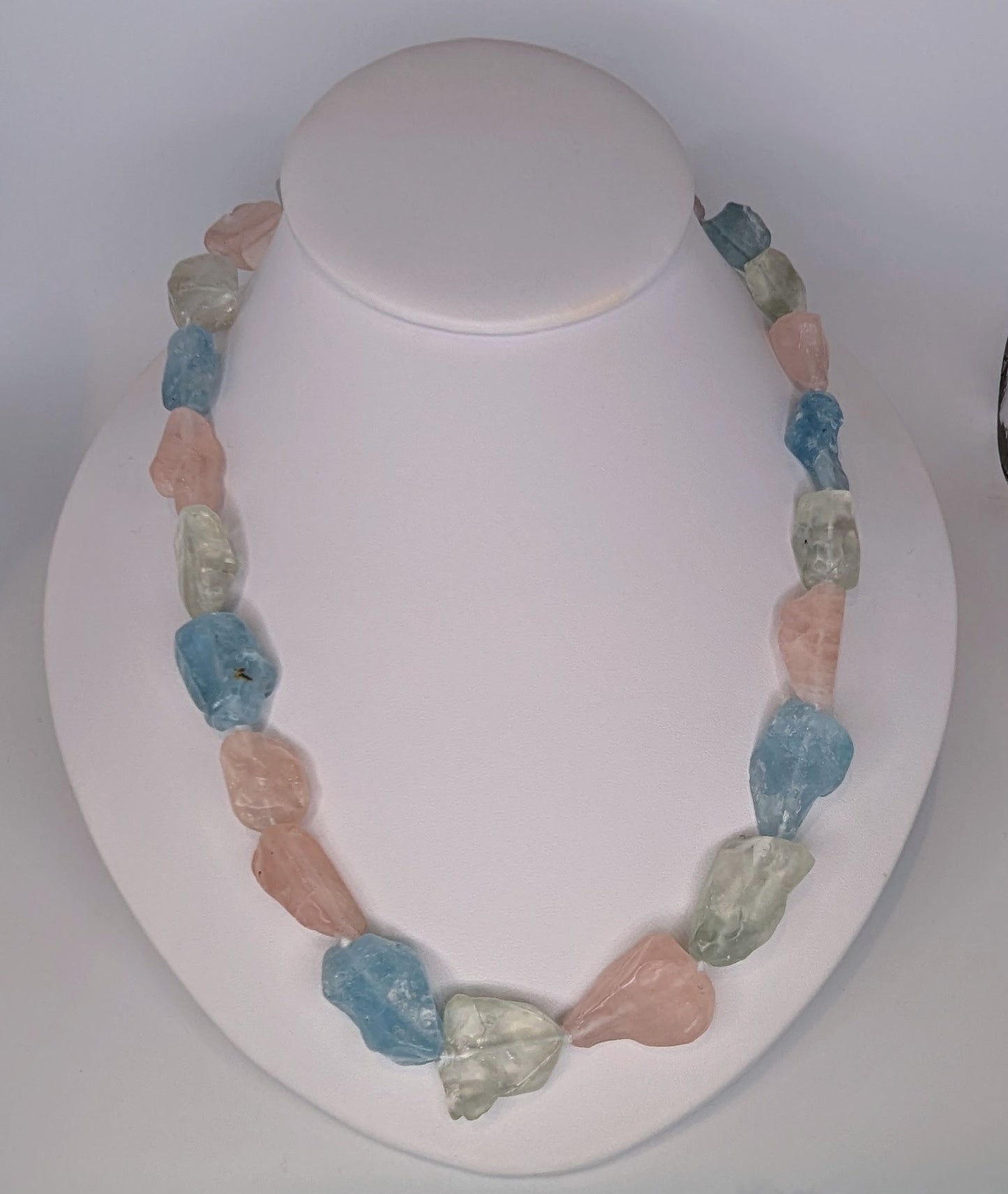 Tumbled multi-stone necklace 24" long.