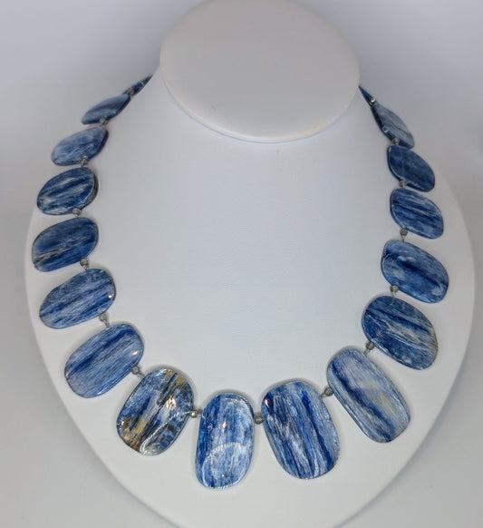 Kyanite Beads 22" with Magnetic Clasp